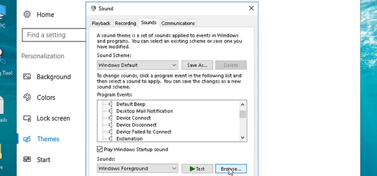 How to change Windows 10 startup sound