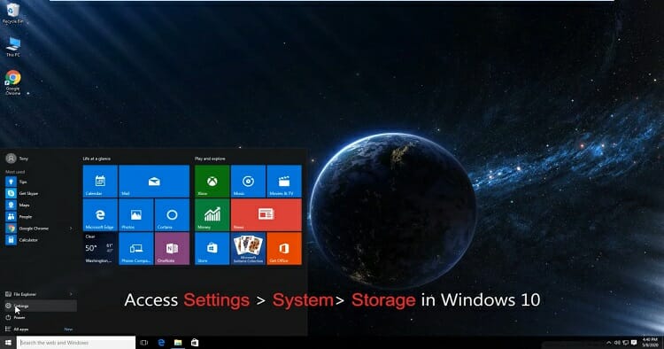Click on the Windows icon located at the bottom-left corner
