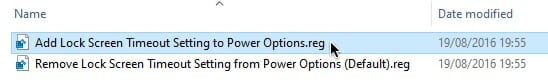 Select “Add Lock Screen Timeout Setting to Power Options”