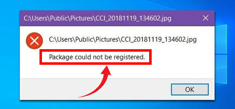 Package Could Not Be Registered