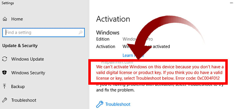 [Fixed] We Can’t Activate Windows on This Device