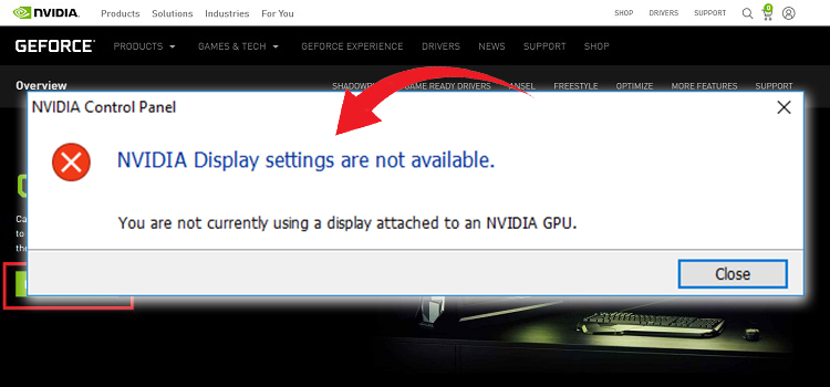 Nvidia Display Settings Are Not Available