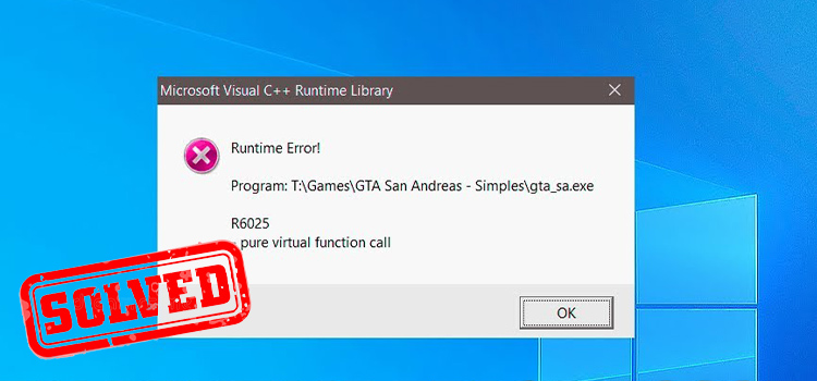 Adobe Audition Runtime Error R6025