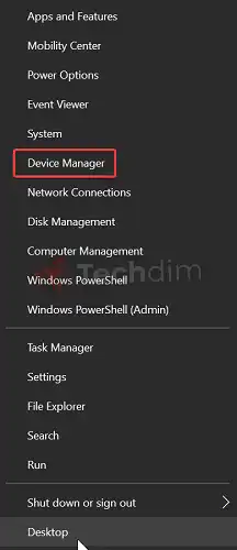click on Device Manager