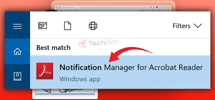 what is the notification manager for adobe acrobat