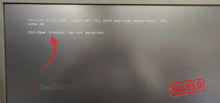 Solving the Error: “512-Chassis Fan Not Detected”