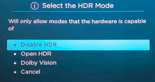 Disable HDR